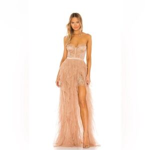 For Love And Lemons Strapless Blush Dress